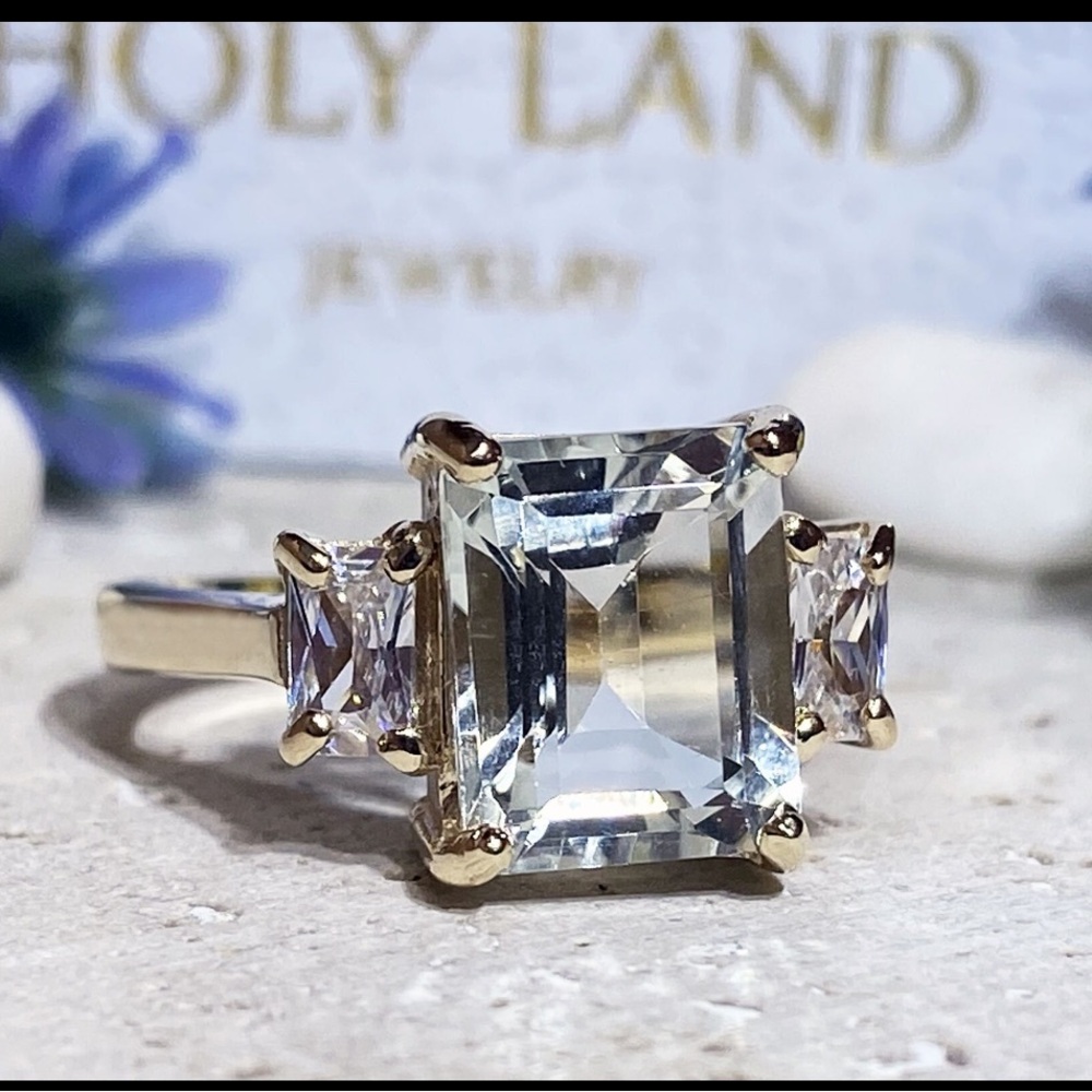 Green Amethyst Ring - Statement Ring - Silver Rin… - image 4